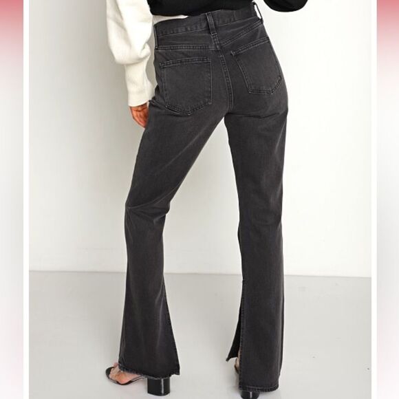 Pistola Alexa High Rise Slim Flare Slit Hem Black Jeans Women’s Sz 24 - Picture 2 of 9
